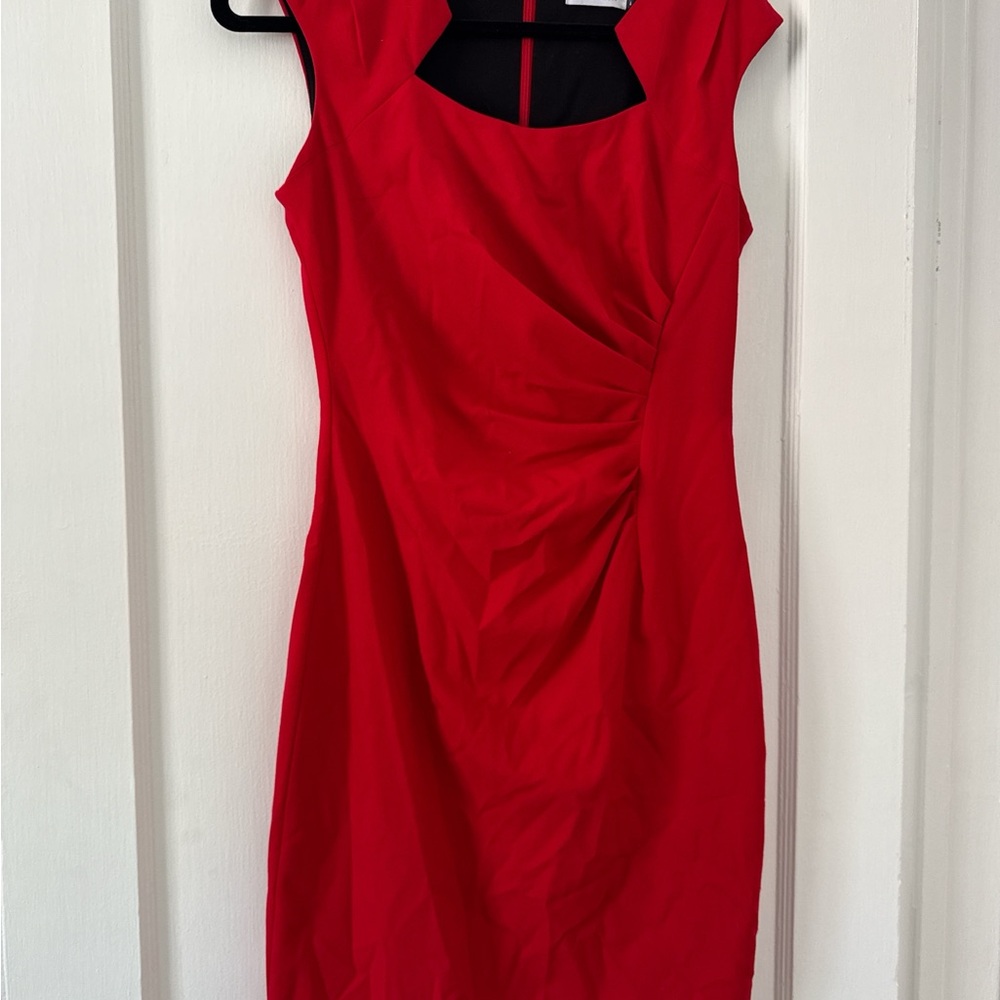 Elegant Red Sleeveless Dress
